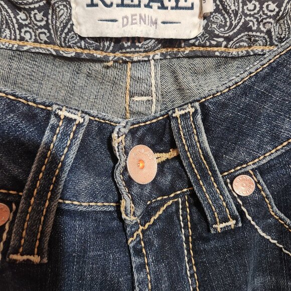 Ariat Real Midrise Straight Womens 27s Western Blue Jeans NEW - Picture 12 of 12